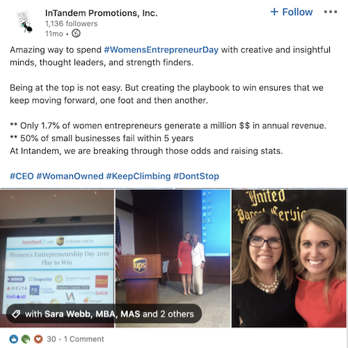 november marketing ideas womens entrepreneurship day