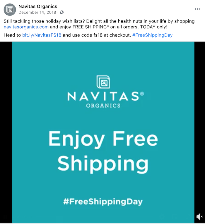 december marketing ideas - free shipping day
