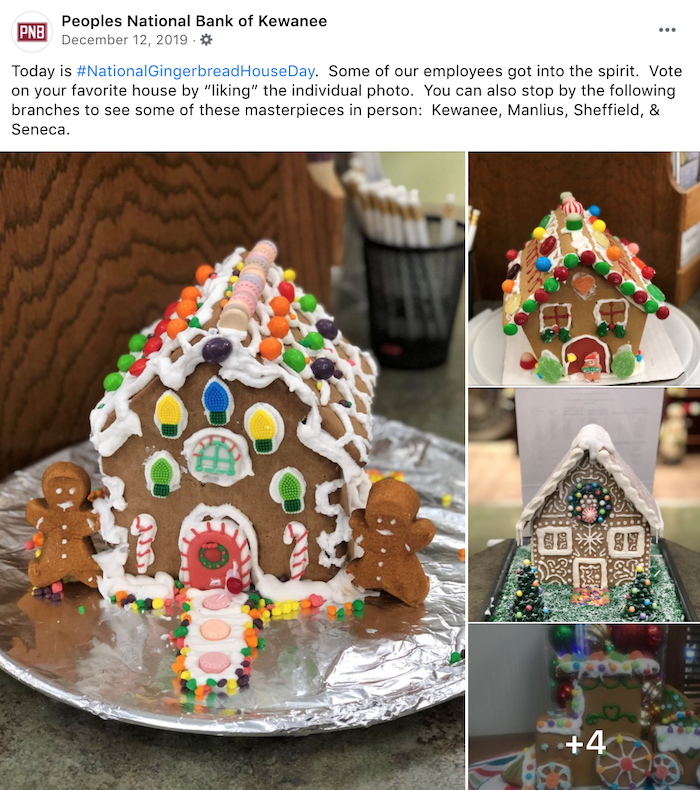december marketing ideas - gingerbread house day