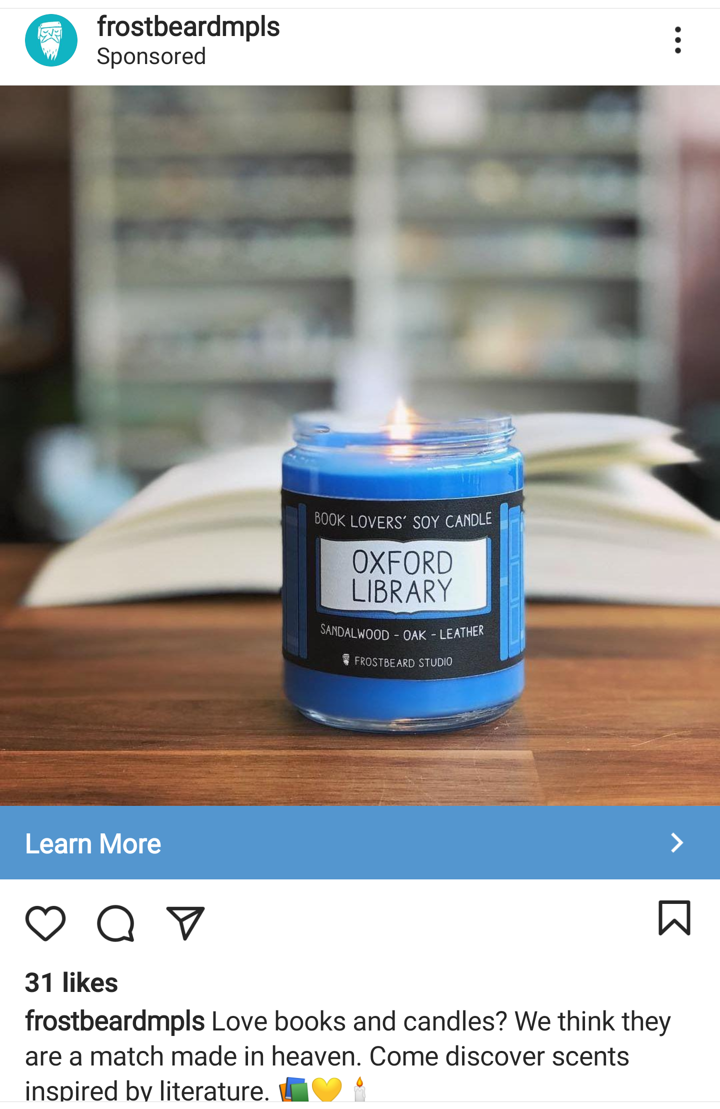oxford library candle