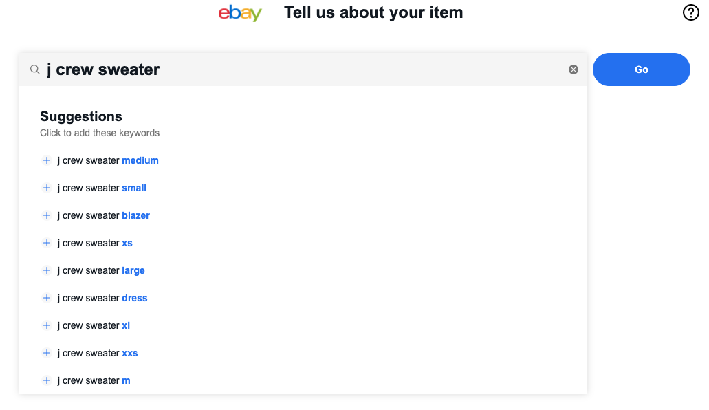 ebay type of item