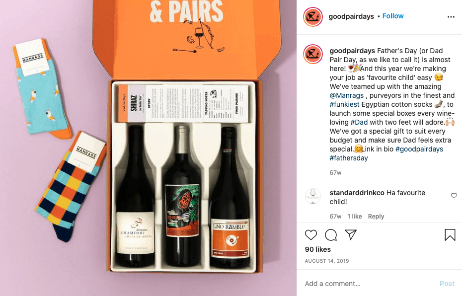 Brands collaborating on Instagram.