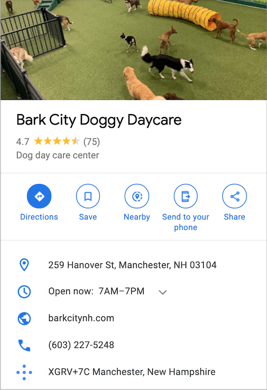 google my business profile update