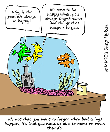 Two Fish Discuss Why Goldfish Are So Happy All The Time