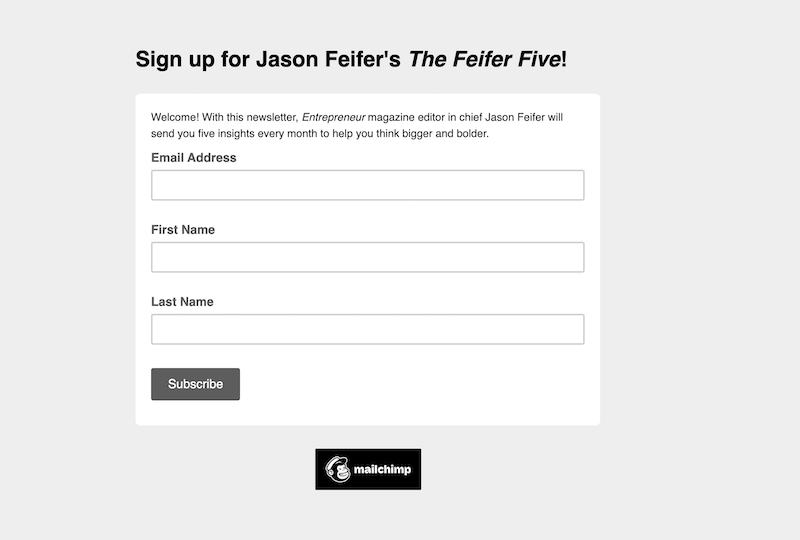 creative newsletter names feifer five