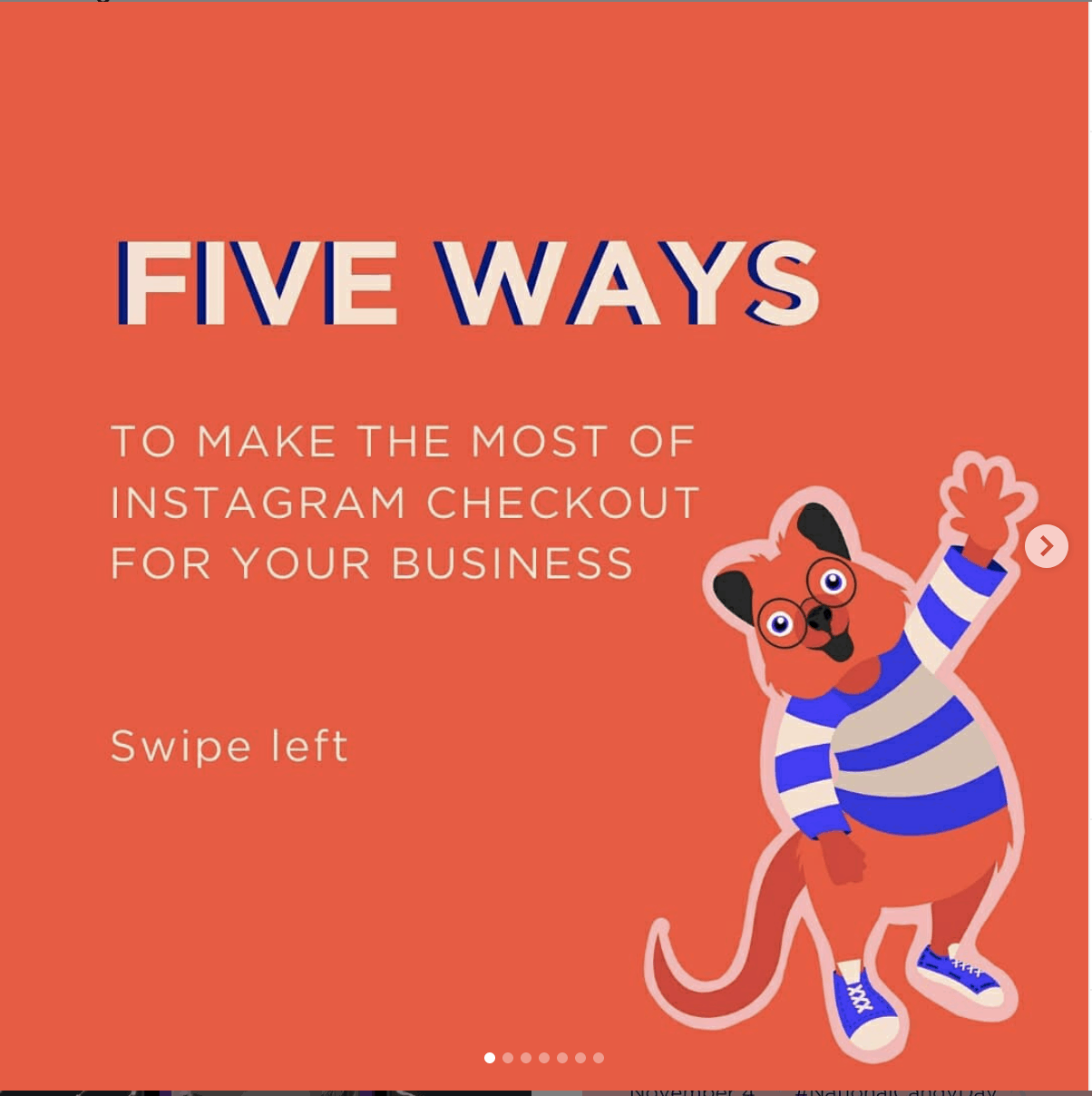Another example of a carousel post as a marketing trend on Instagram.