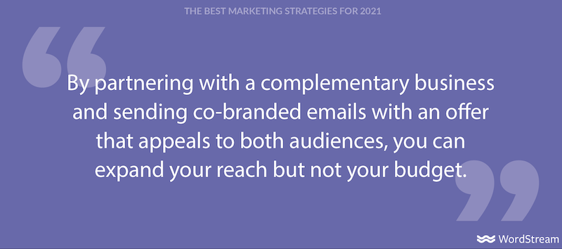 the best marketing strategies for 2021- partnerships