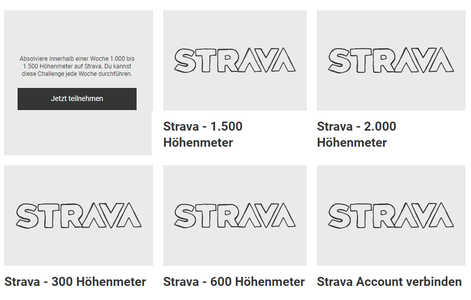 German mountaineering product retailer Bergzeit integrates the Strava tracker in its loyalty program. This lets members receive bonus points for completing workout milestones.