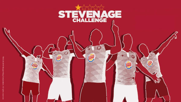 Image showing Stevenage FC's Burger King football shirts