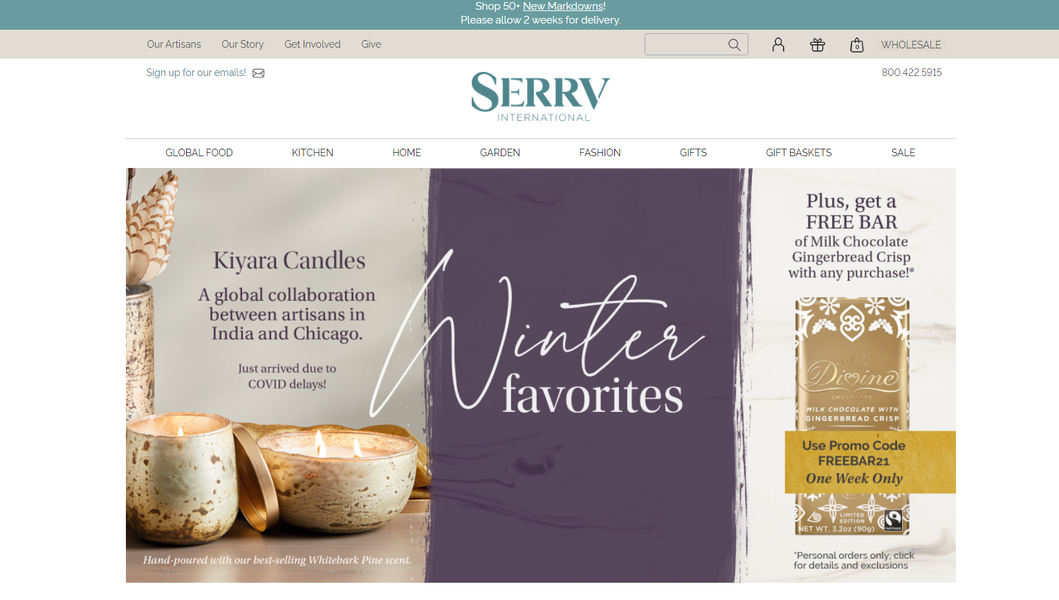 The merchandise on Serrvs nonprofit online store carries fair-trade products