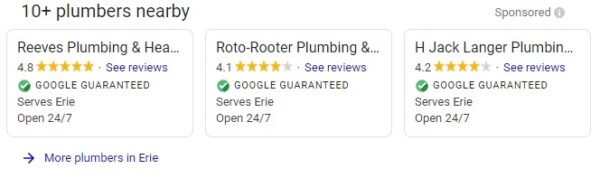 Local Services Ads for Plumbers in Erie PA