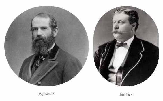 Jay Gould and Jim Fisk American financiers