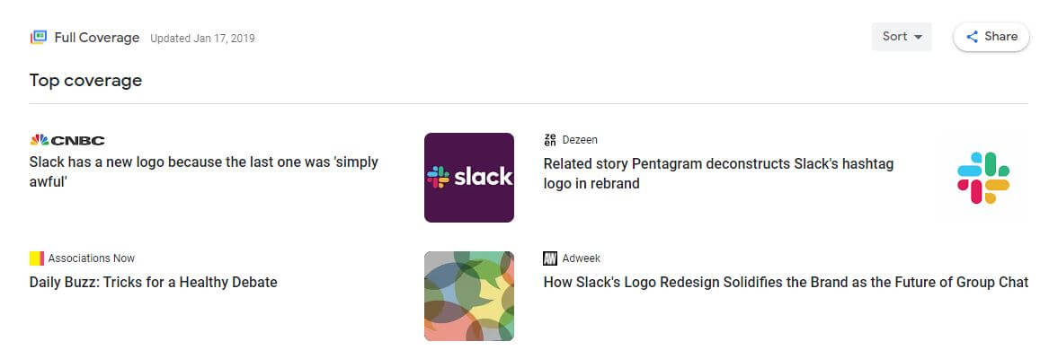 Media Coverage for Slack via Google News