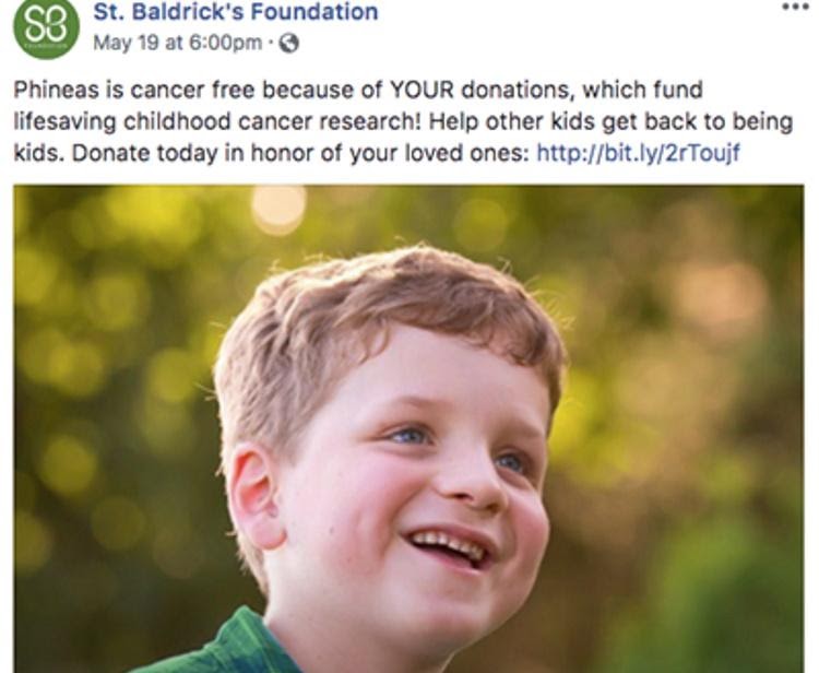 facebook ads for nonprofits should use strong images like this one of a young boy smiling