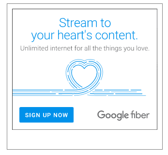 Google Fiber display ad