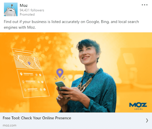 Moz display ad