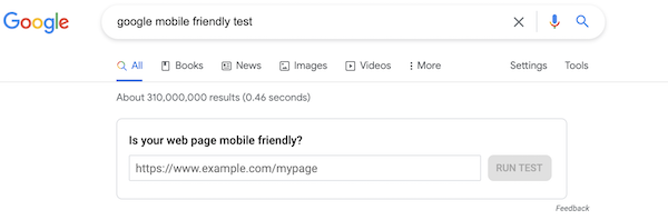 googles mobile friendly test to check online presence