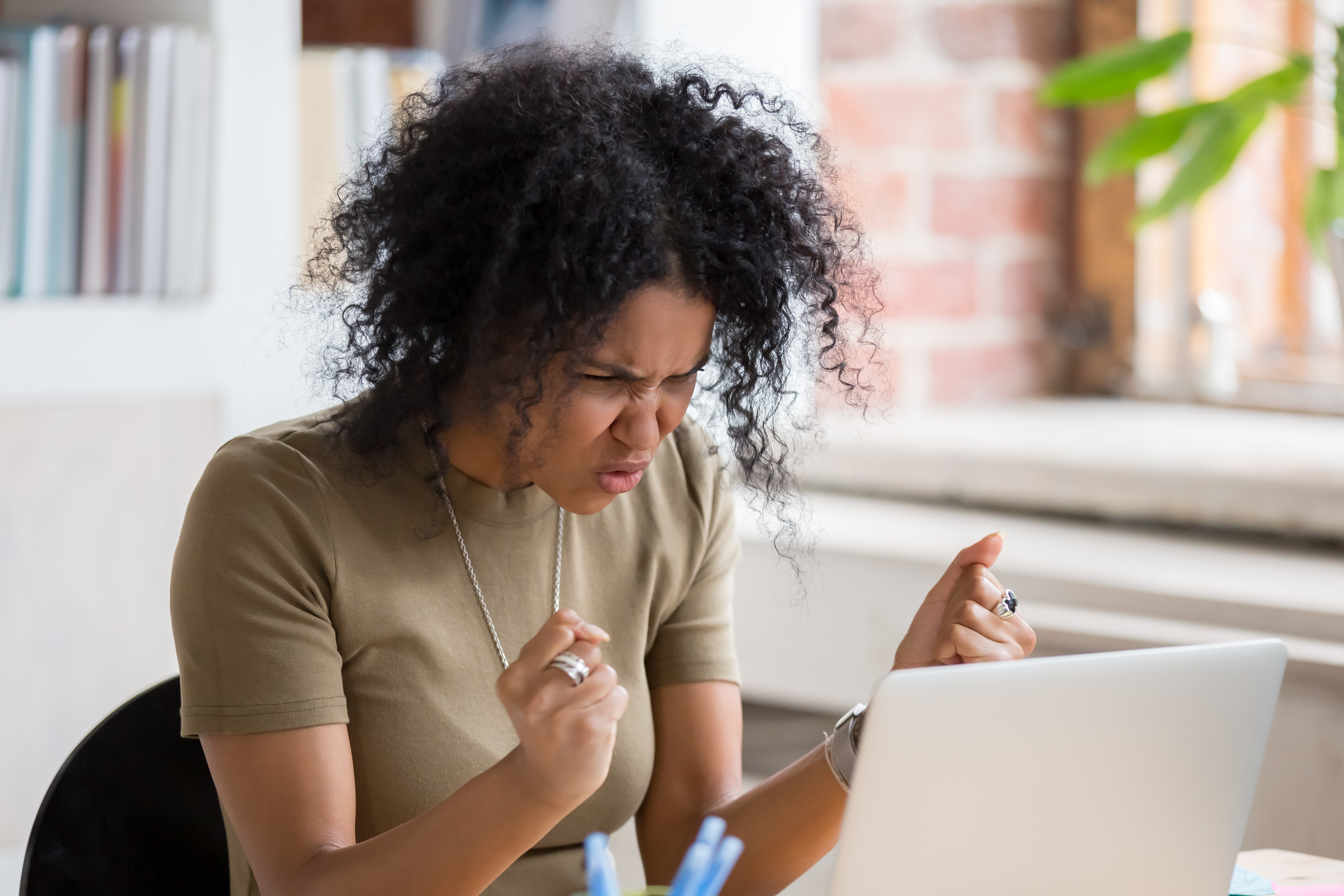 User intent - Click baiting is when the description doesnt match the content and it can result frustrated reader, like this woman