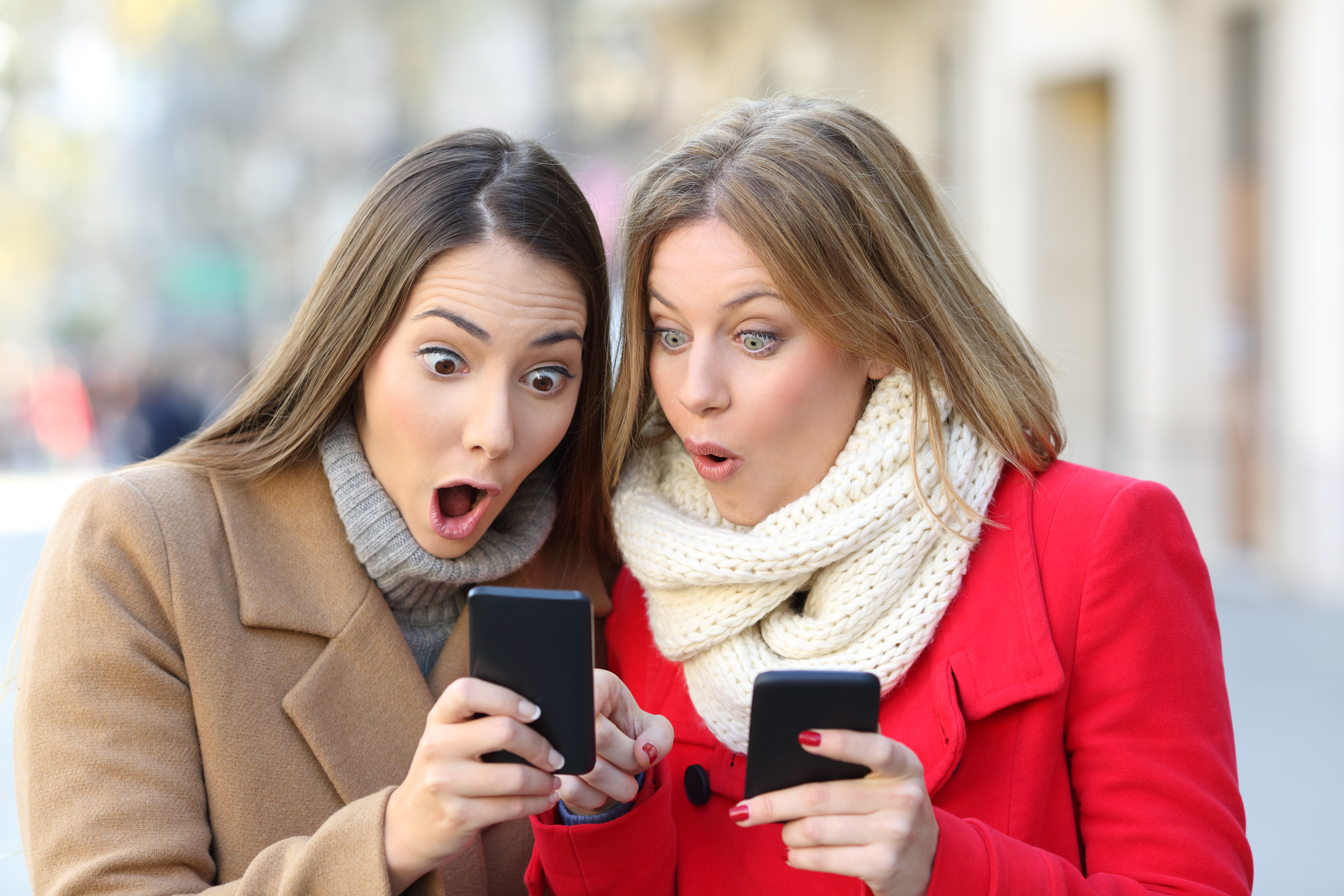Social media users viewing a content marketing strategy