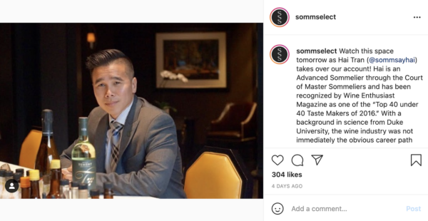 instagram post promoting behind the scenes content 