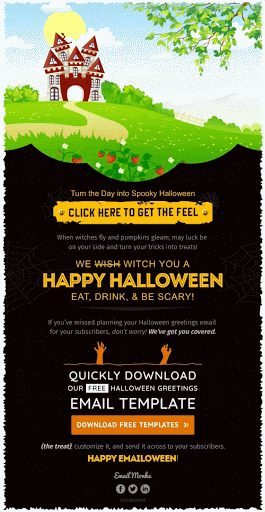 newsletter ideas -- Halloween themed email template 