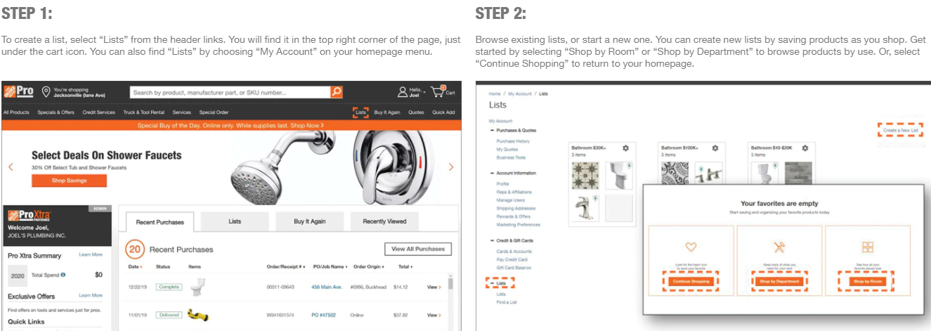 The Home Depot’s Step-by Step Tutorial explains the features of the loyalty program in an easy-to-understand way.