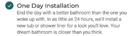 example of copy that sells—bathfitters using 