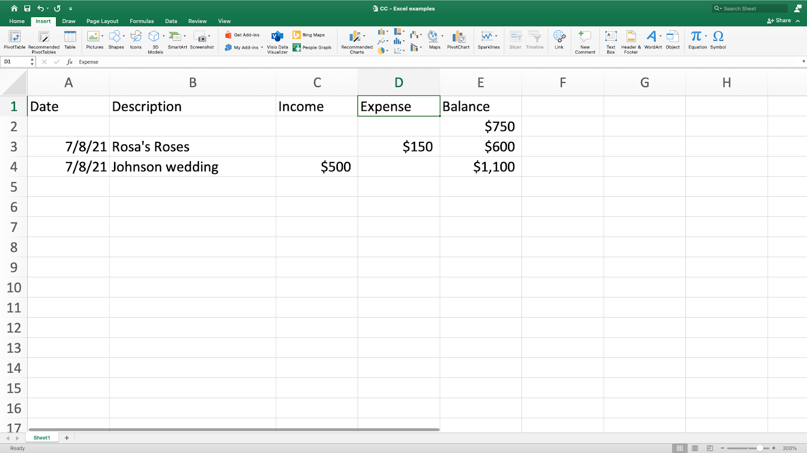 Excel Accounting and Bookkeeping (Accounting Spreadsheet Template