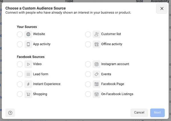 facebook ad targeting in ios 14 privacy first world: custom audience setup in ads manager