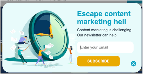 call to action phrases and examples: escape content marketing hell