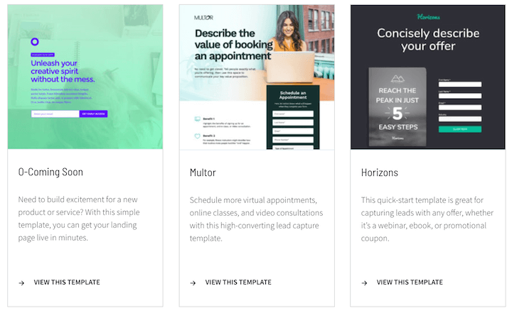 free marketing templates: unbounce landing page templates