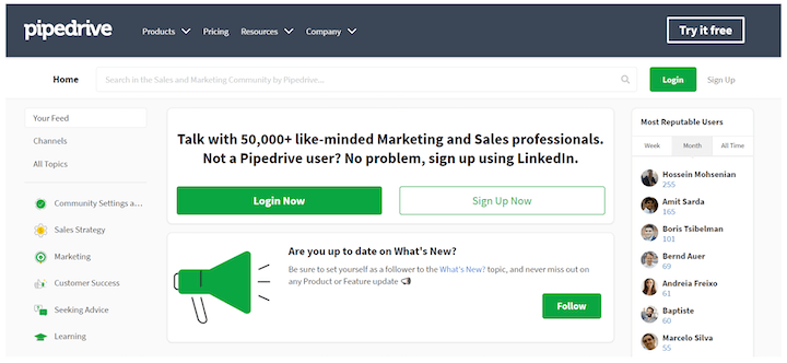 pipedrives community as an example of growth marketing acquisition strategy