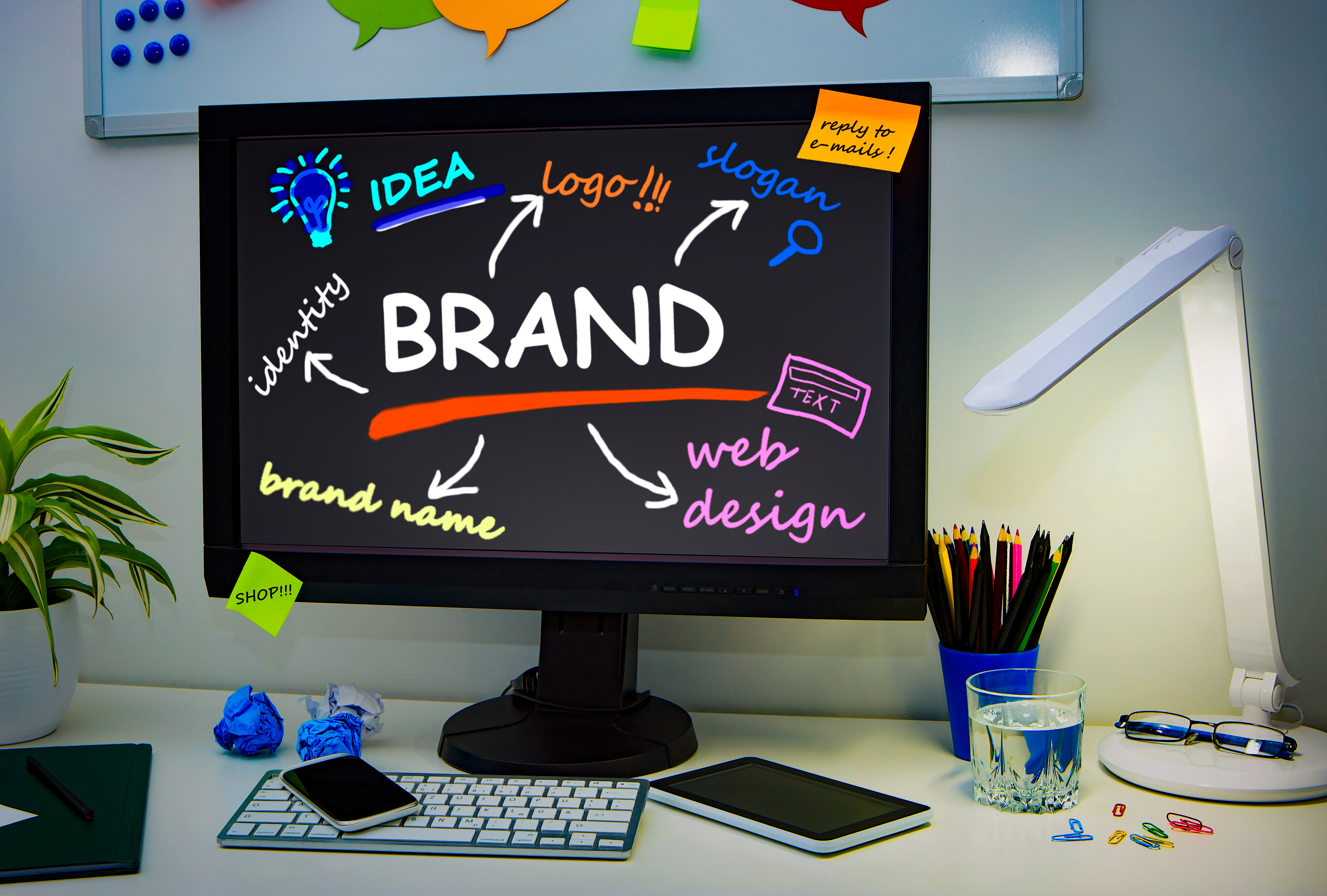 Brand Branding Design Marketing Drawing Concept - Stock Image