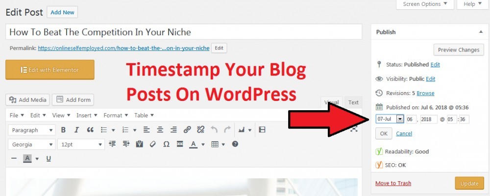 Timestamp Your Blog Posts On WordPress