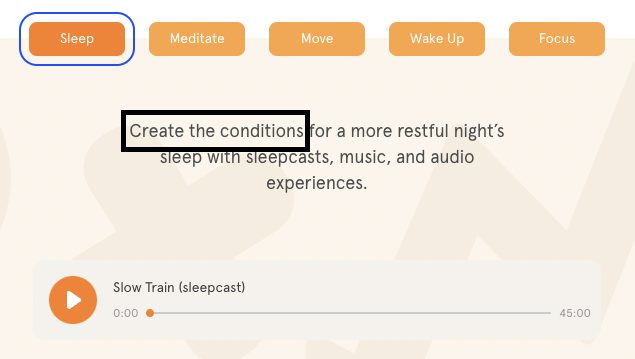 Headspace landing page example 5