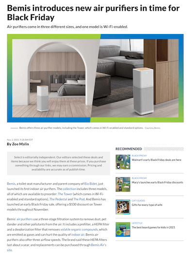 how to write a press release: example of product press release