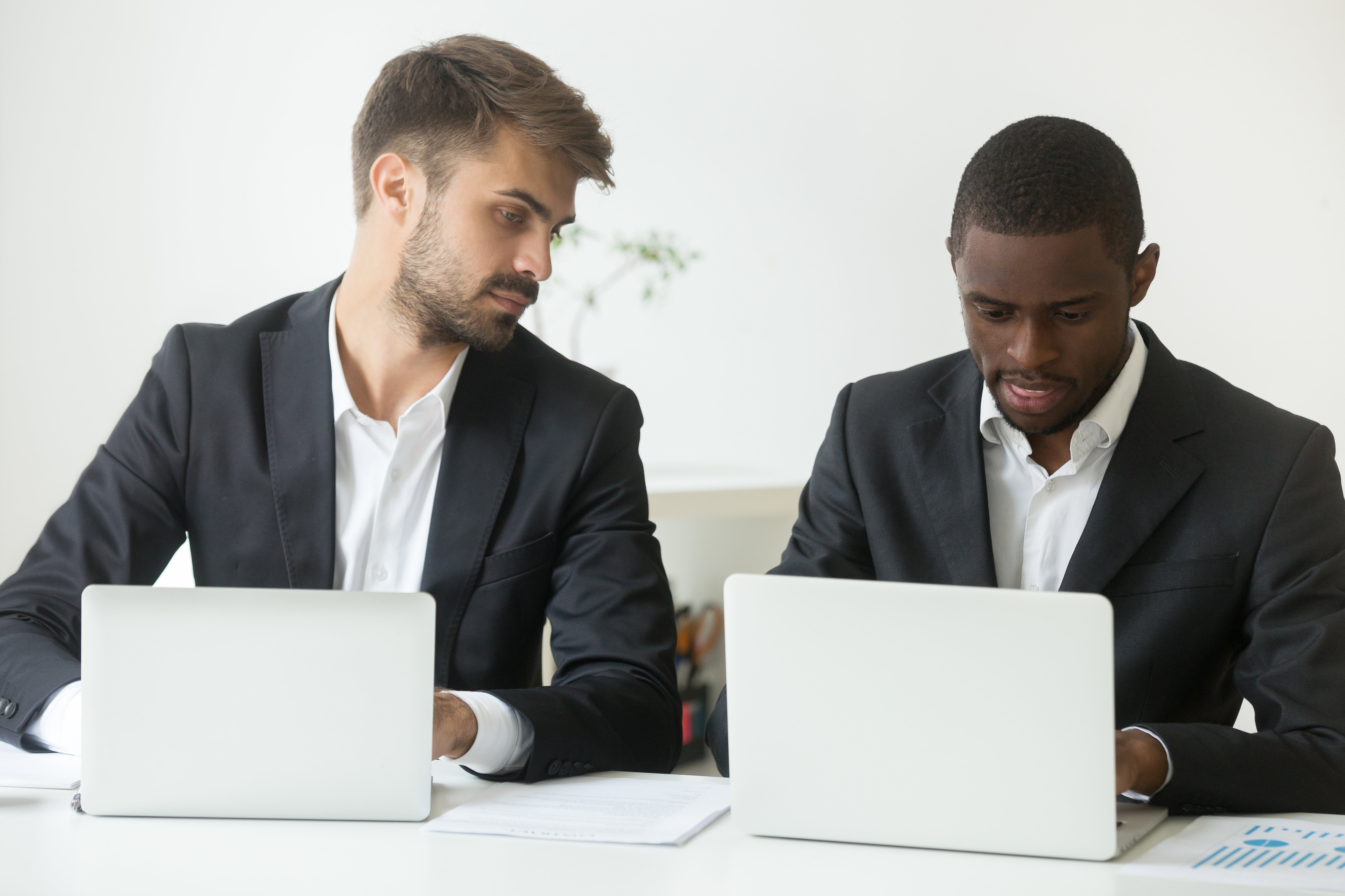 Man plagiarizing content marketing