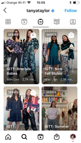 Instagram live shopping broadcasts