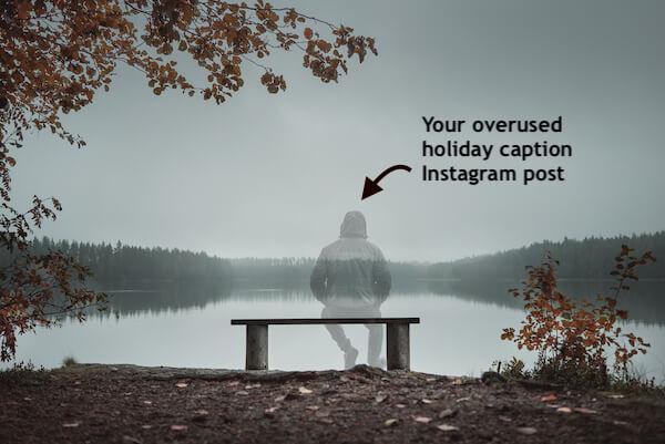 christmas instagram captions - person disappearing
