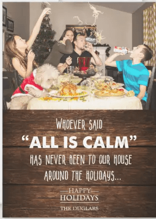 christmas instagram captions - all is calm