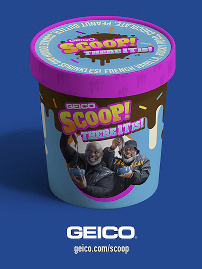 geicos scoop there it is ice cream