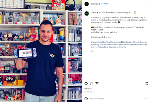 Zavvius Instagram post with a CTA example