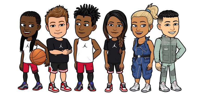 Nikes Jordan brand released a fashion collection that lets Snapchat users dress their Bitmoji avatars in virtual sportswear. 