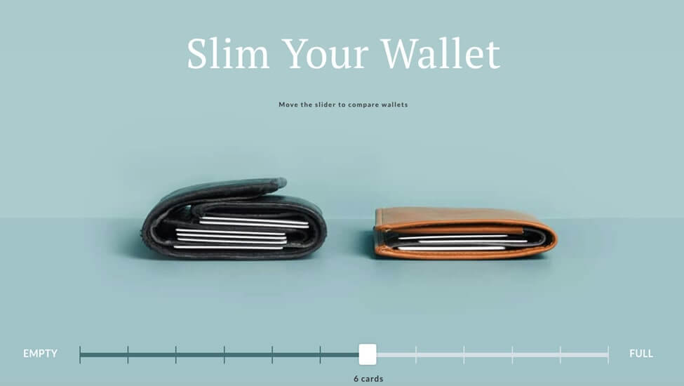 screenshot bellroy product marketing slim your wallet screenshot