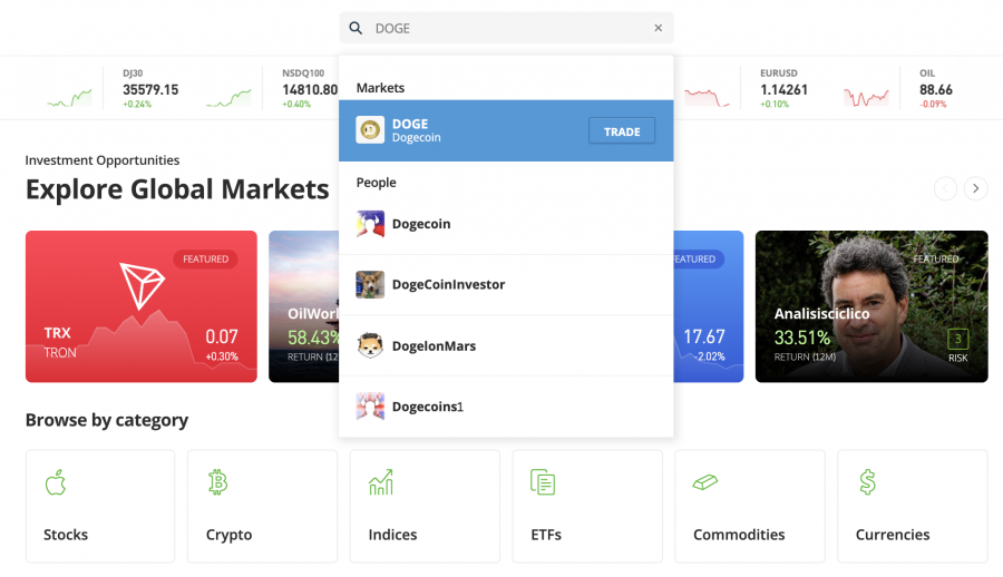 buy dogecoin at etoro