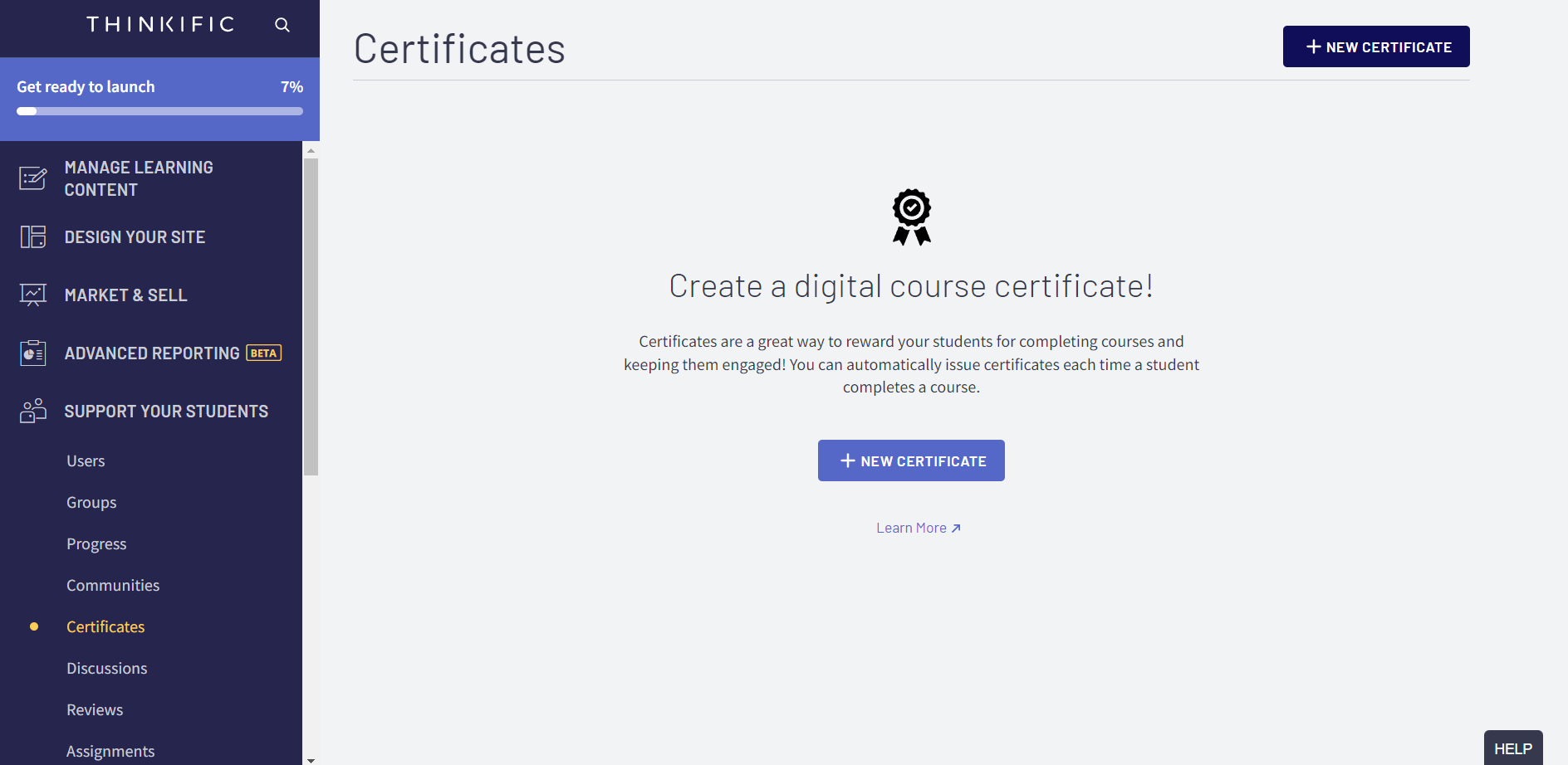 Thinkific Certificates