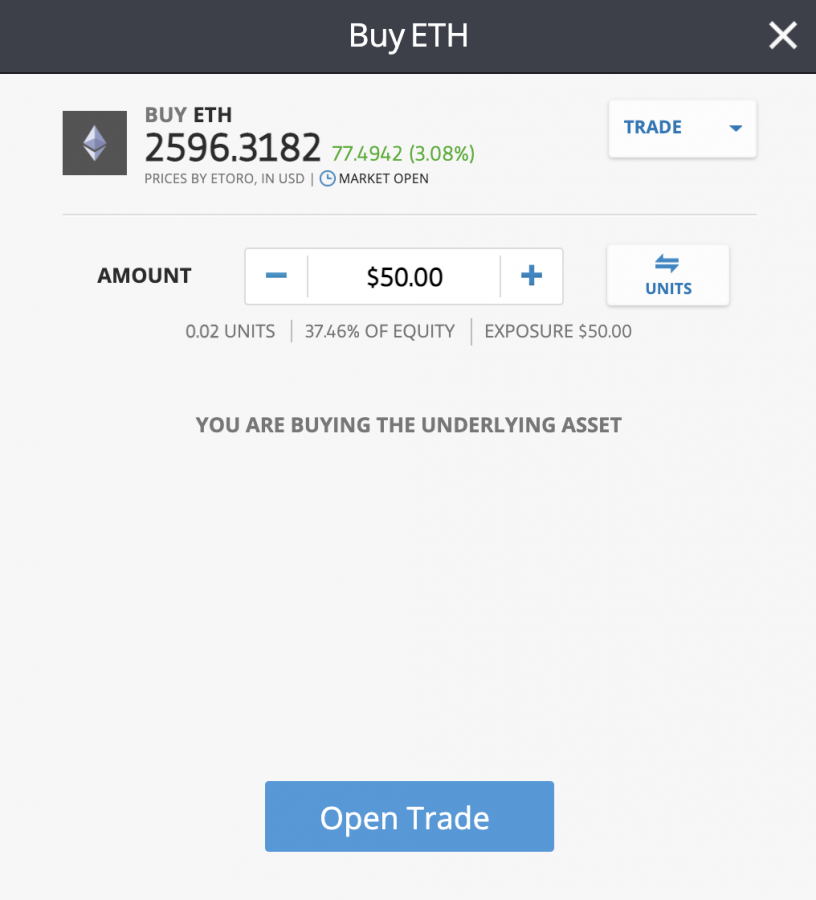 Buy Ethereum on eToro