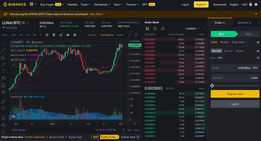 can you buy terra luna on binance
