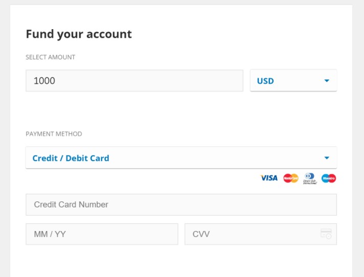 Make a Deposit on eToro