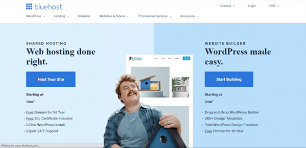 Bluehost WordPress хостинг